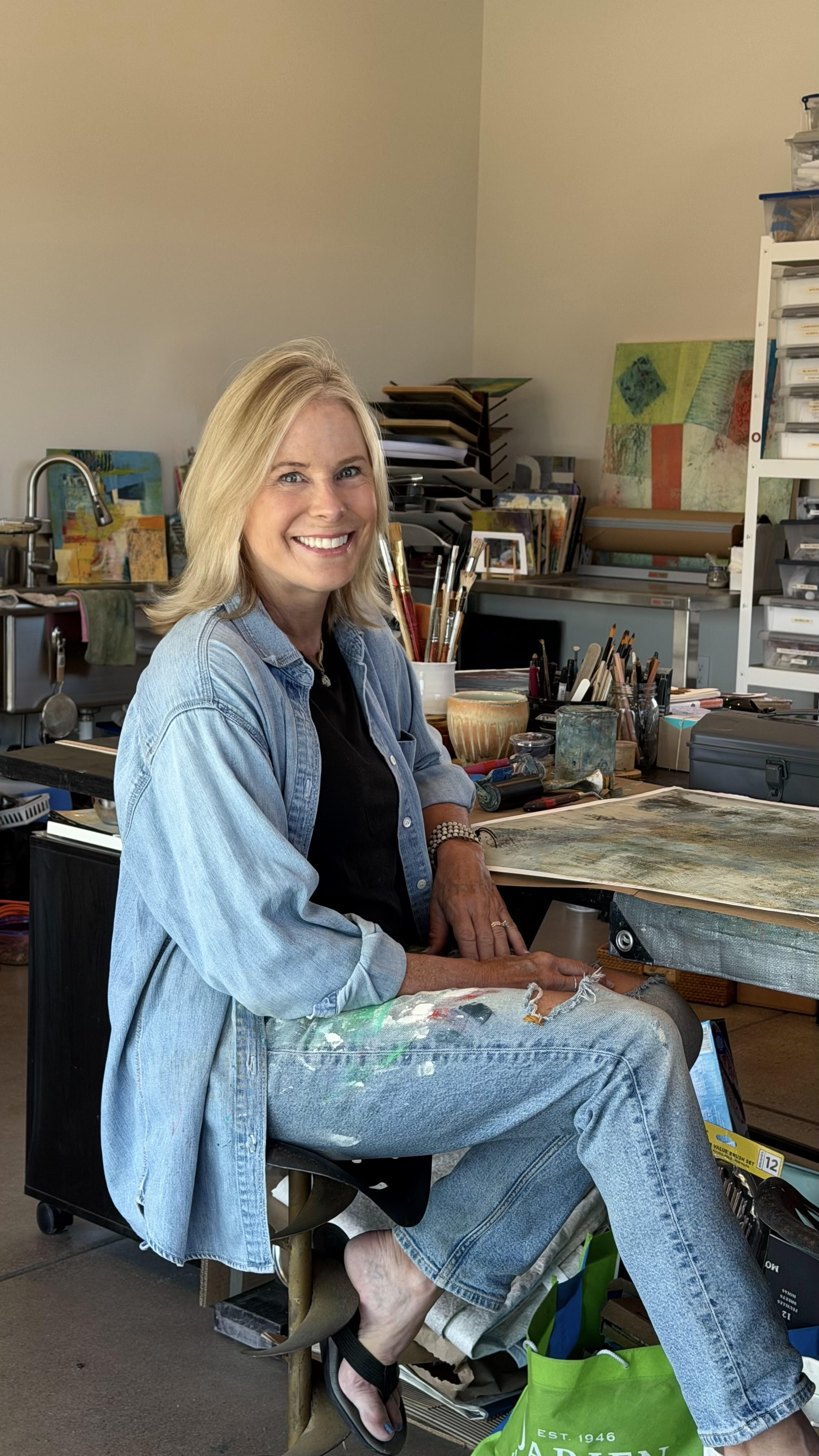 Mary Chabolla in her studio